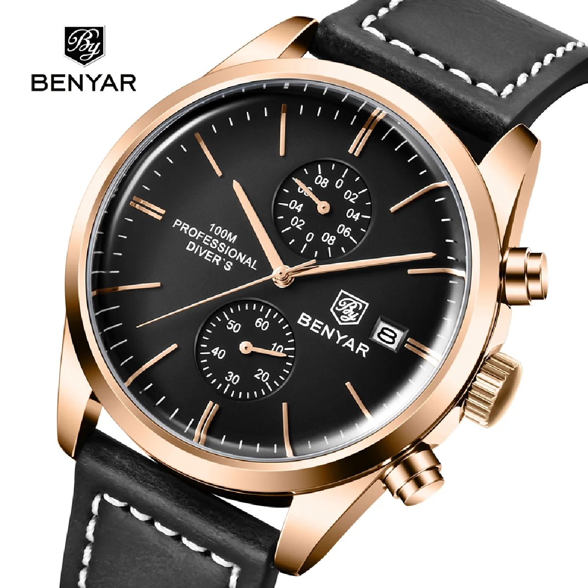 BENYAR New Mens Quartz Wristwatches Top Luxury Sports Watch Men Military Fashion Leather Chronograph Luminous Reloj Hombre
BENYAR New Mens Quartz Wristwatches Top Luxury Sports Watch Men Military Fashion Leather Chronograph Luminous Reloj Hombre