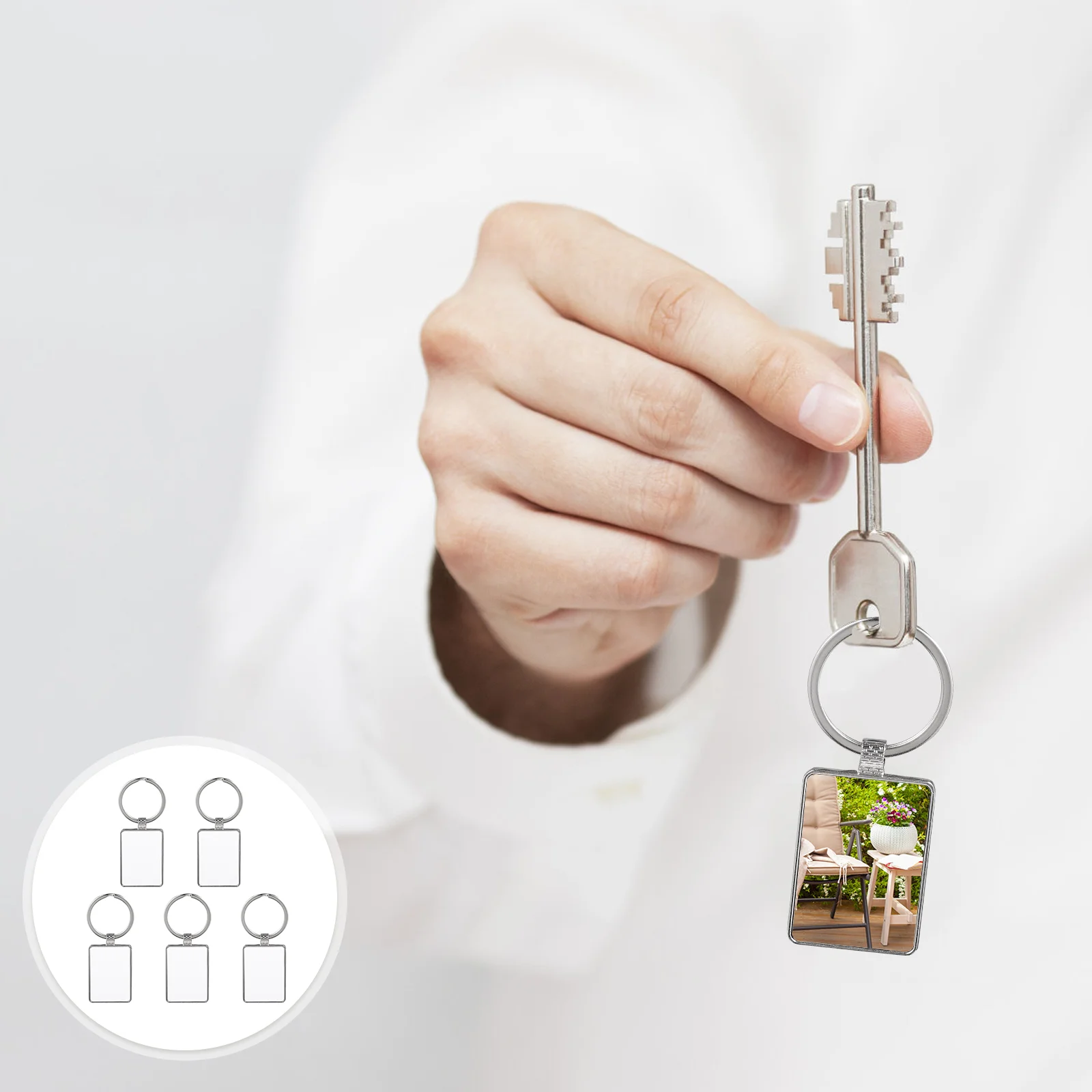5 Pcs Sublimation Key Ring Simple Chain Creative Holder Stainless Steel Keychain DIY Photo Pressing Tag
5 Pcs Sublimation Key Ring Simple Chain Creative Holder Stainless Steel Keychain DIY Photo Pressing Tag