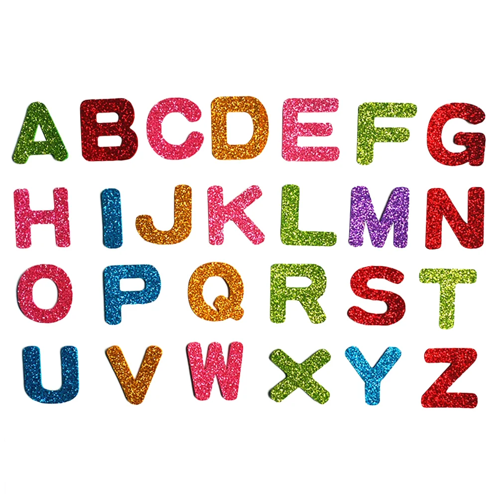 52pcs Nontoxic Shine Decorative Safe Colorful Glitter 26 English Alphabet Wall Decal Mural Decor
52pcs Nontoxic Shine Decorative Safe Colorful Glitter 26 English Alphabet Wall Decal Mural Decor