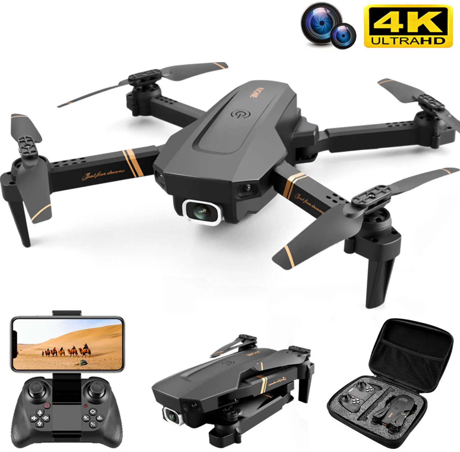 Дрон V4 4k WIFI HD широкоугольная двойная камера для аэрофотосъемки бесщеточный вертолет складной Квадрокоптер
Дрон V4 4k WIFI HD широкоугольная двойная камера для аэрофотосъемки бесщеточный вертолет складной Квадрокоптер