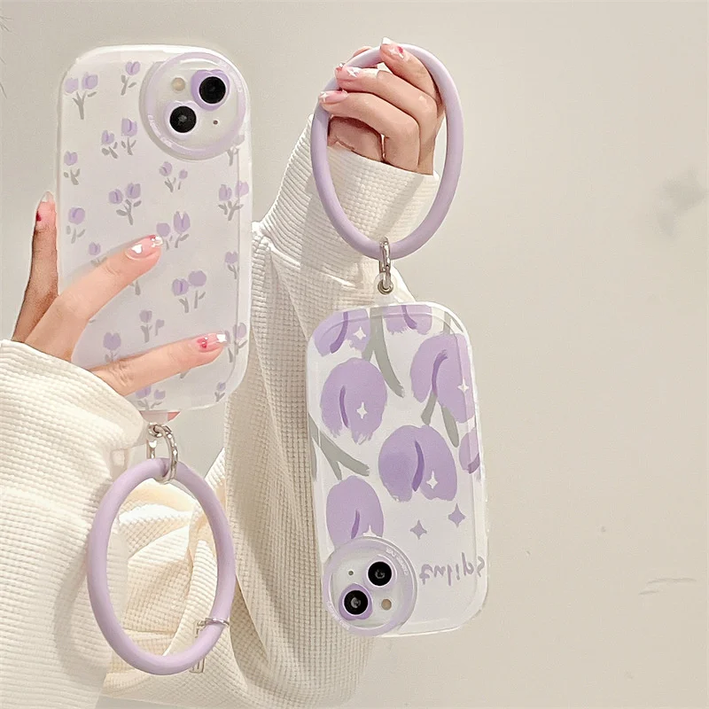 Sweet Trend Fashion Love Hole Purple Tulip Big Ring Silicone Soft Skin Friendly For iphone 11 12 13 Pro Max XR Xs Max Phone Case
Sweet Trend Fashion Love Hole Purple Tulip Big Ring Silicone Soft Skin Friendly For iphone 11 12 13 Pro Max XR Xs Max Phone Case