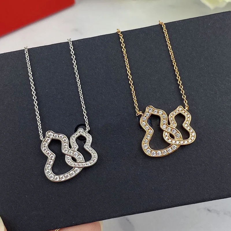 High Quality S925 Sterling Silver Color Double Gourd Small And Delicate For Women Fashion Jewelry LN054
High Quality S925 Sterling Silver Color Double Gourd Small And Delicate For Women Fashion Jewelry LN054
