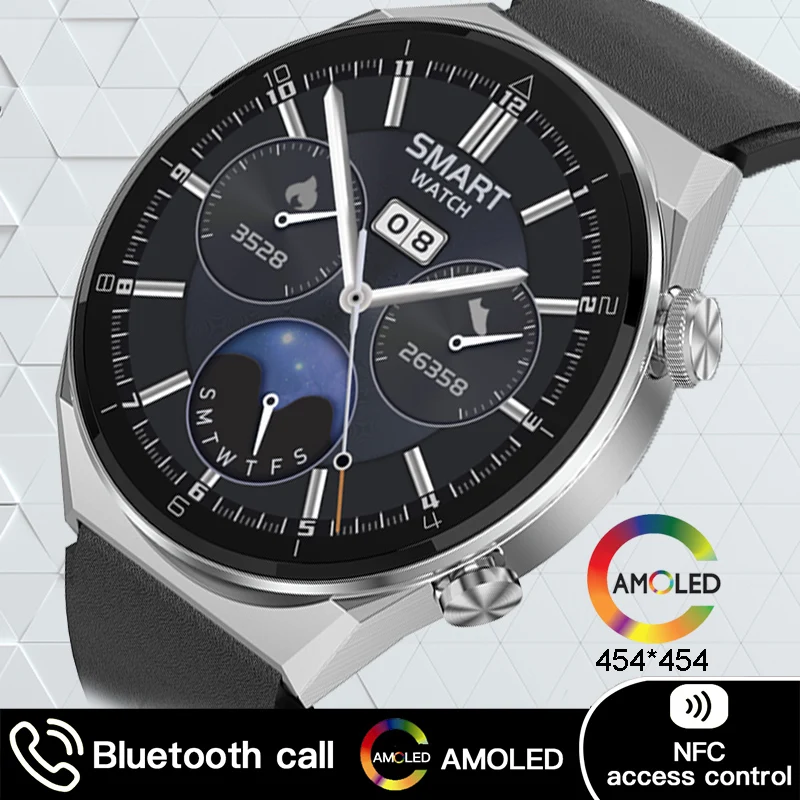 1.45 Inch NFC Smart Watch Men 454*454 AMOLED Women Smartwatch Bluetooth Call Wireless Charging Android IOS Lady watches + box
1.45 Inch NFC Smart Watch Men 454*454 AMOLED Women Smartwatch Bluetooth Call Wireless Charging Android IOS Lady watches + box