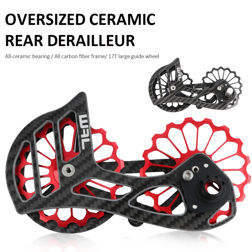 Bicycle Rear Derailleur Guide Wheel Carbon Fiber Oversized Ceramic Pulley For Shimano 6700/9100/9150/8000/8050/R7000
Bicycle Rear Derailleur Guide Wheel Carbon Fiber Oversized Ceramic Pulley For Shimano 6700/9100/9150/8000/8050/R7000