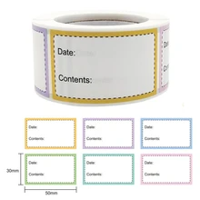 1 Roll 250pcs/roll Self-Adhesive Freezer Refrigerator Food Storage Paper Sticker Labels White Date Stickers For Home Storage Tag
