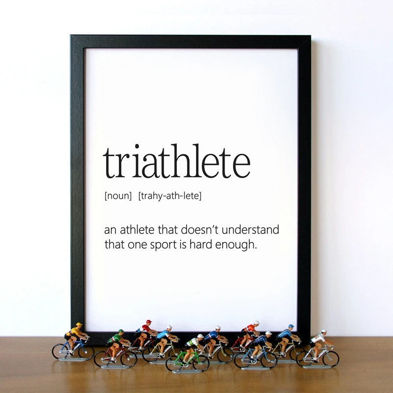 Triathlete Definition Print Swim Bike Run Ironman Triathlon Poster Modern Wall Art Canvas Fitness Coach Gift Painting Sport
Triathlete Definition Print Swim Bike Run Ironman Triathlon Poster Modern Wall Art Canvas Fitness Coach Gift Painting Sport
