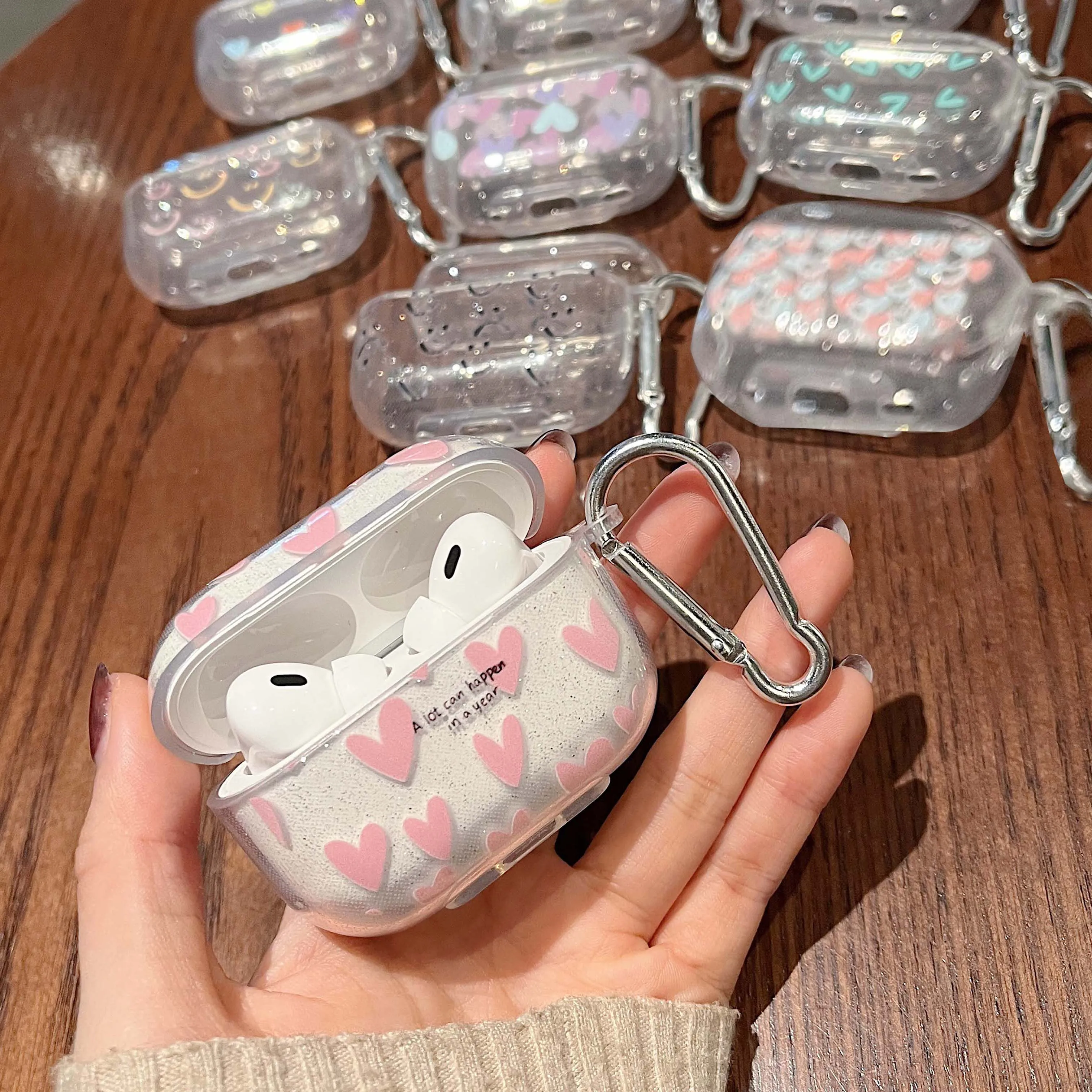 Ins Glitter Shiny cartoon pink love green colorful heart smiley cute earphone case for apple airpod pro 3 2 1 2nd charging box
Ins Glitter Shiny cartoon pink love green colorful heart smiley cute earphone case for apple airpod pro 3 2 1 2nd charging box