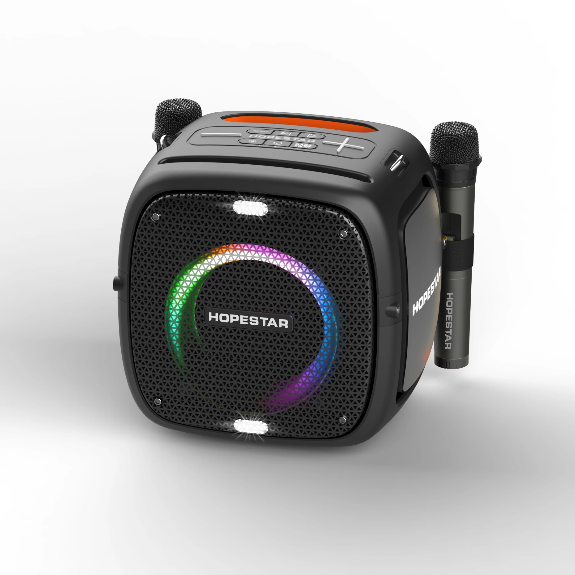 HOPESTAR Party one IPX6 waterproof Blue tooth speaker karaoke portable outdoor speaker with 2 microphones
HOPESTAR Party one IPX6 waterproof Blue tooth speaker karaoke portable outdoor speaker with 2 microphones