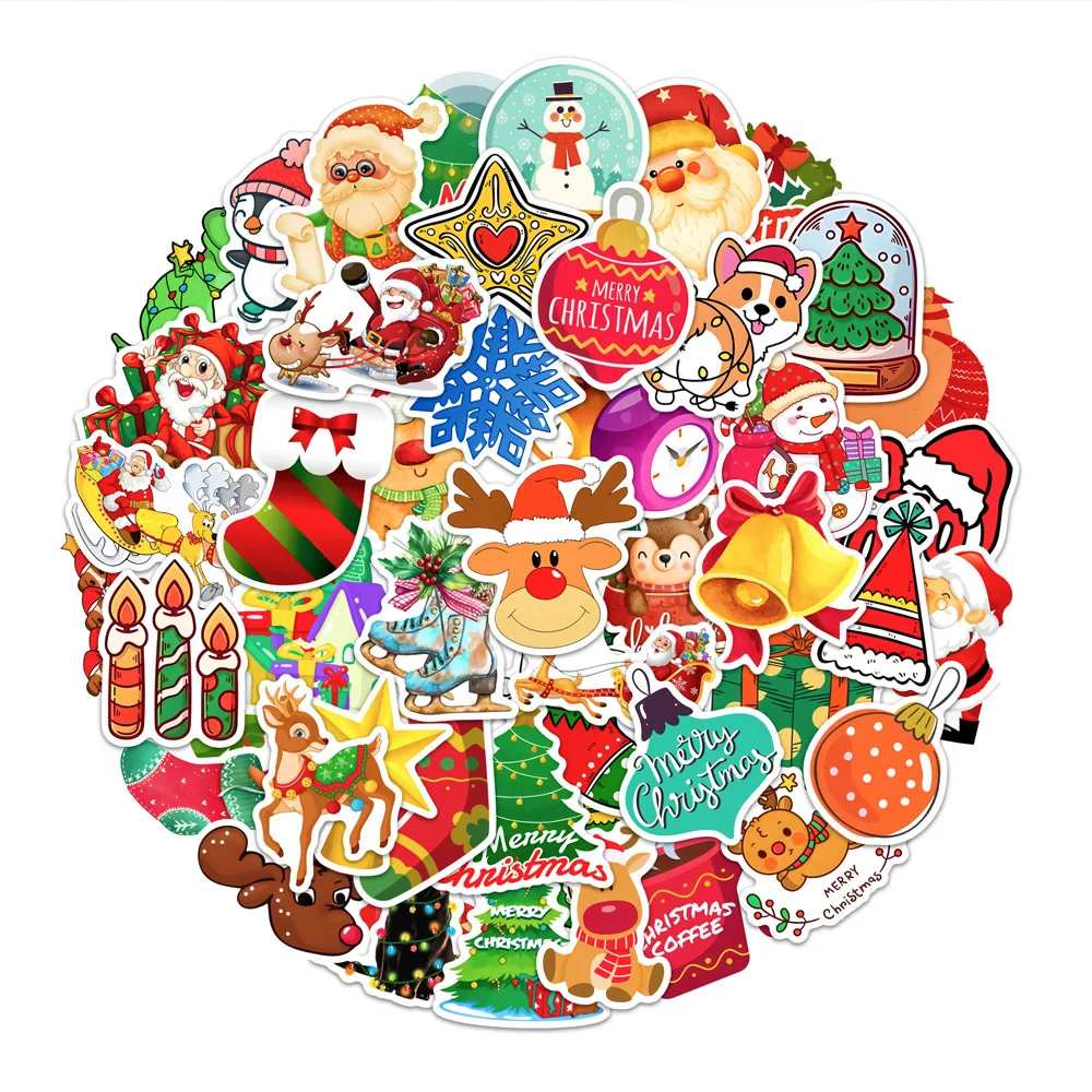 10/30/50PCS Popular Cartoon Christmas Sticker Pack Skateboard Guitar Decoration DIY Laptop Waterproof Graffiti Decal Wholesale
10/30/50PCS Popular Cartoon Christmas Sticker Pack Skateboard Guitar Decoration DIY Laptop Waterproof Graffiti Decal Wholesale