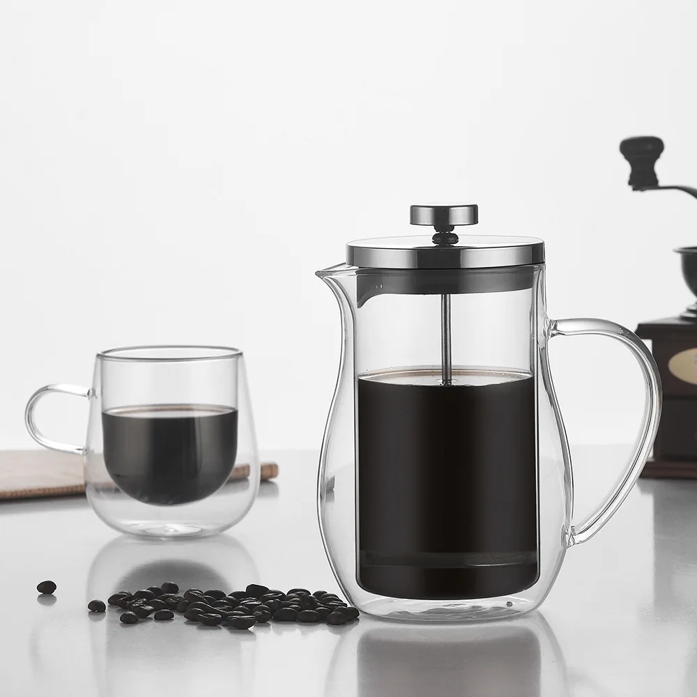 Double Glass Cork Coffee French Press Coffee Plunger 350ml/600ml Heat-resistant Filter Tool Coffee Teapot
Double Glass Cork Coffee French Press Coffee Plunger 350ml/600ml Heat-resistant Filter Tool Coffee Teapot