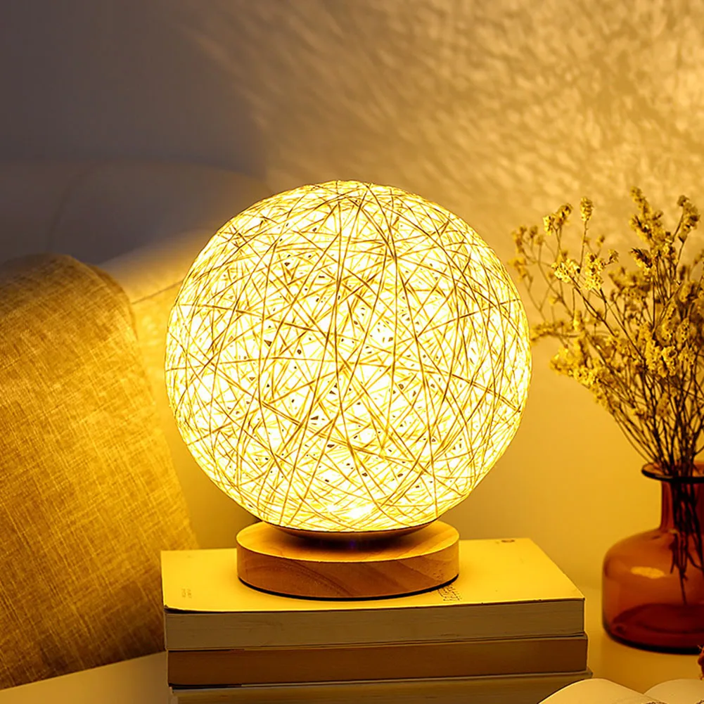 Wood Rattan Ball Lights Table Lamp Room Home Art Decoration Lamps Unique Design Desk Light Indoor Lighting Decor
Wood Rattan Ball Lights Table Lamp Room Home Art Decoration Lamps Unique Design Desk Light Indoor Lighting Decor