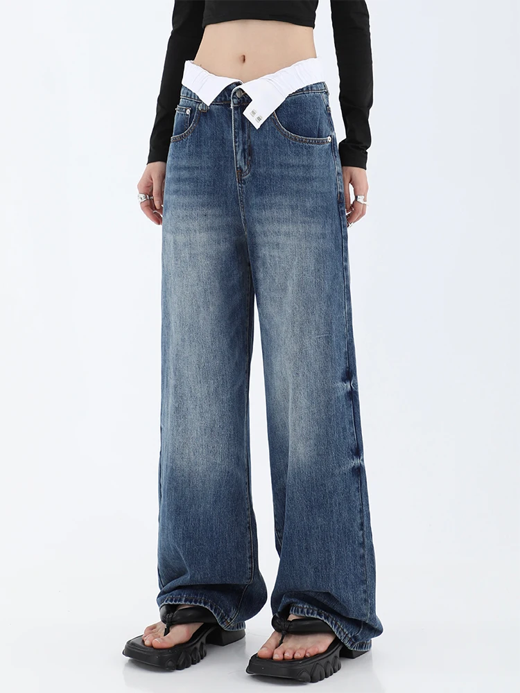 High Street Vintage Chic Baggy Jeans Women Korean Fashion Streetwear High Waist Wide Leg Denim Pants Loose Jean Trousers Female
High Street Vintage Chic Baggy Jeans Women Korean Fashion Streetwear High Waist Wide Leg Denim Pants Loose Jean Trousers Female