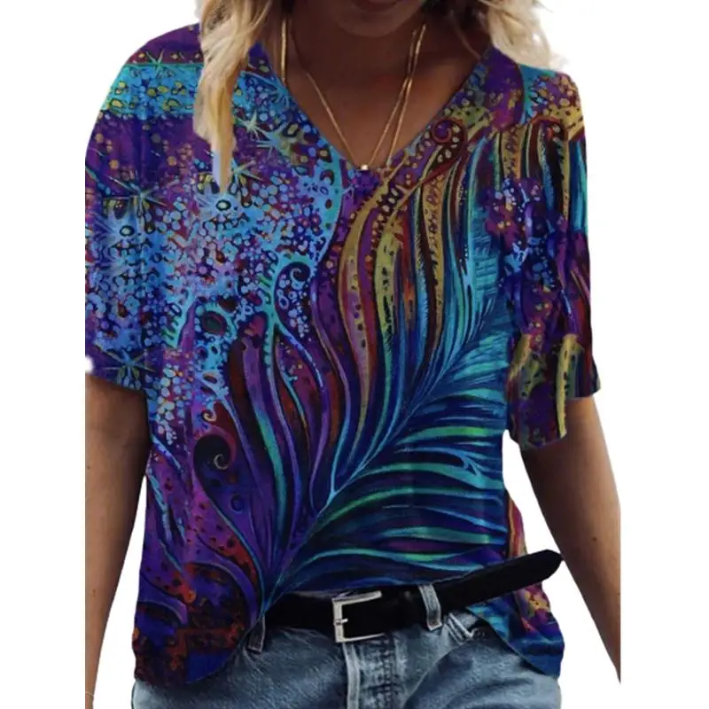 3D Abstract Print T Shirted Women 2021 Summer Short Sleeve V-Neck Casual Loose Tops Oversized Lady Streetwear Tee Top Plus Size
3D Abstract Print T Shirted Women 2021 Summer Short Sleeve V-Neck Casual Loose Tops Oversized Lady Streetwear Tee Top Plus Size