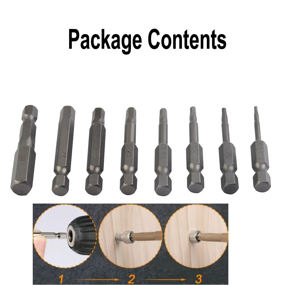 8 Pcs Hex Head Drill Bits Set Wrench Screwdriver Socket 1/4in Shank Metric 50mm Magnetic Tips Professional Hex Bit Set Hand Tool
8 Pcs Hex Head Drill Bits Set Wrench Screwdriver Socket 1/4in Shank Metric 50mm Magnetic Tips Professional Hex Bit Set Hand Tool