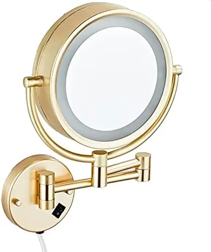 Makeup Mirror with Light LED Lighted 10X Magnification 9 inches, Double Sided, Powered by Plug 360 Swivel, Chrome Finished, 13 I
Makeup Mirror with Light LED Lighted 10X Magnification 9 inches, Double Sided, Powered by Plug 360 Swivel, Chrome Finished, 13 I