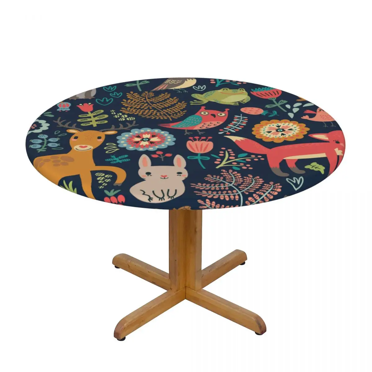 Round Table Cover for Dining Table Elastic Tablecloth Kids Forest Animals And Plants Fitted House Hotel Decoration
Round Table Cover for Dining Table Elastic Tablecloth Kids Forest Animals And Plants Fitted House Hotel Decoration