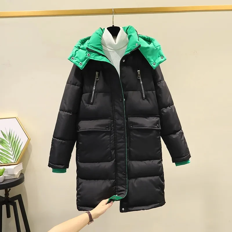 Winter Long Down Cotton Jacket Women's Clothing mid length Hooded Parkas 2023 New Korean Winter Coats Black Overcoats 838
Winter Long Down Cotton Jacket Women's Clothing mid length Hooded Parkas 2023 New Korean Winter Coats Black Overcoats 838