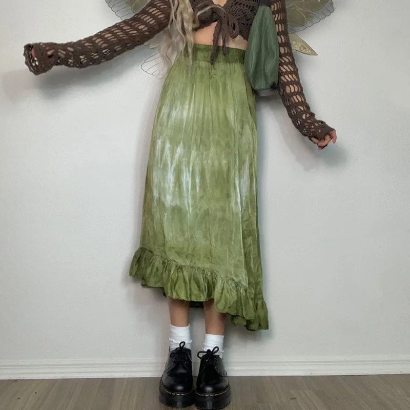 Women's New Fashion All-match Retro Tie-dye Printed A-line Hip Skirt Temperament Commuter Street All-match Casual Skirt 
Women's New Fashion All-match Retro Tie-dye Printed A-line Hip Skirt Temperament Commuter Street All-match Casual Skirt