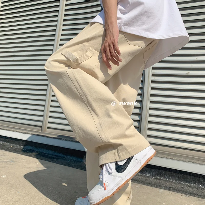 Korean Fashion Men Baggy Cargo Loose Straight Streetwear Skate Pants Cotton Thin Oversize Trousers Black Khaki
Korean Fashion Men Baggy Cargo Loose Straight Streetwear Skate Pants Cotton Thin Oversize Trousers Black Khaki
