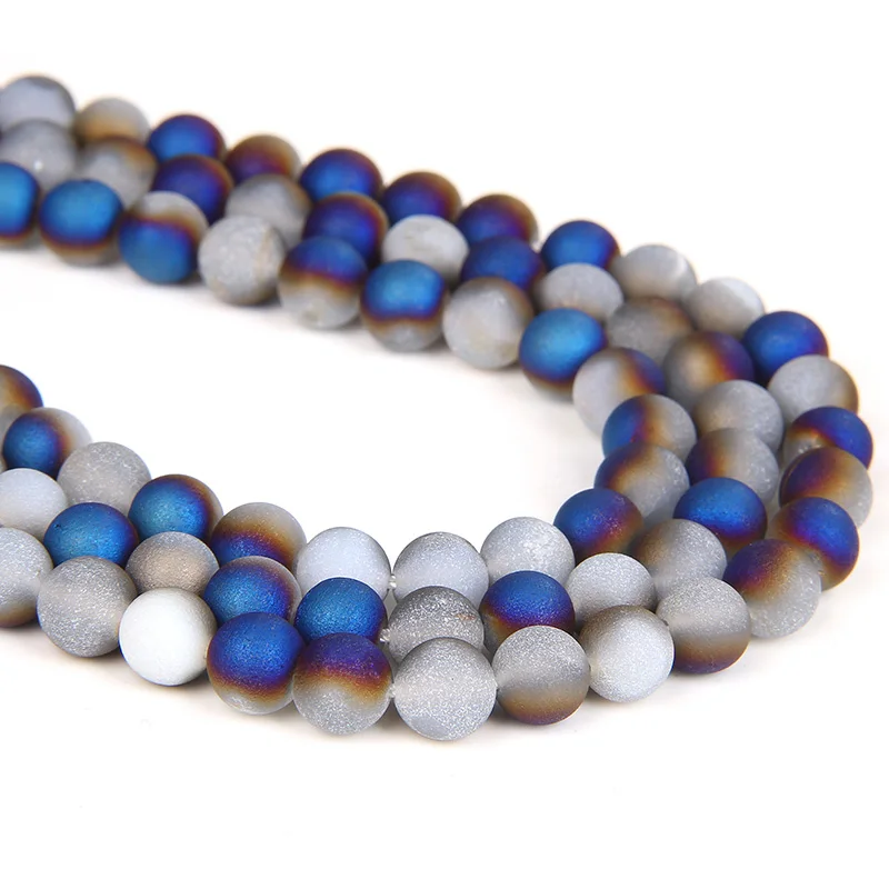 Natural Stone Beads Matte Blue Agates Round Looose Spacer Beads for Jewelry Making Handmade DIY Bracelet Necklace Wholesale
Natural Stone Beads Matte Blue Agates Round Looose Spacer Beads for Jewelry Making Handmade DIY Bracelet Necklace Wholesale