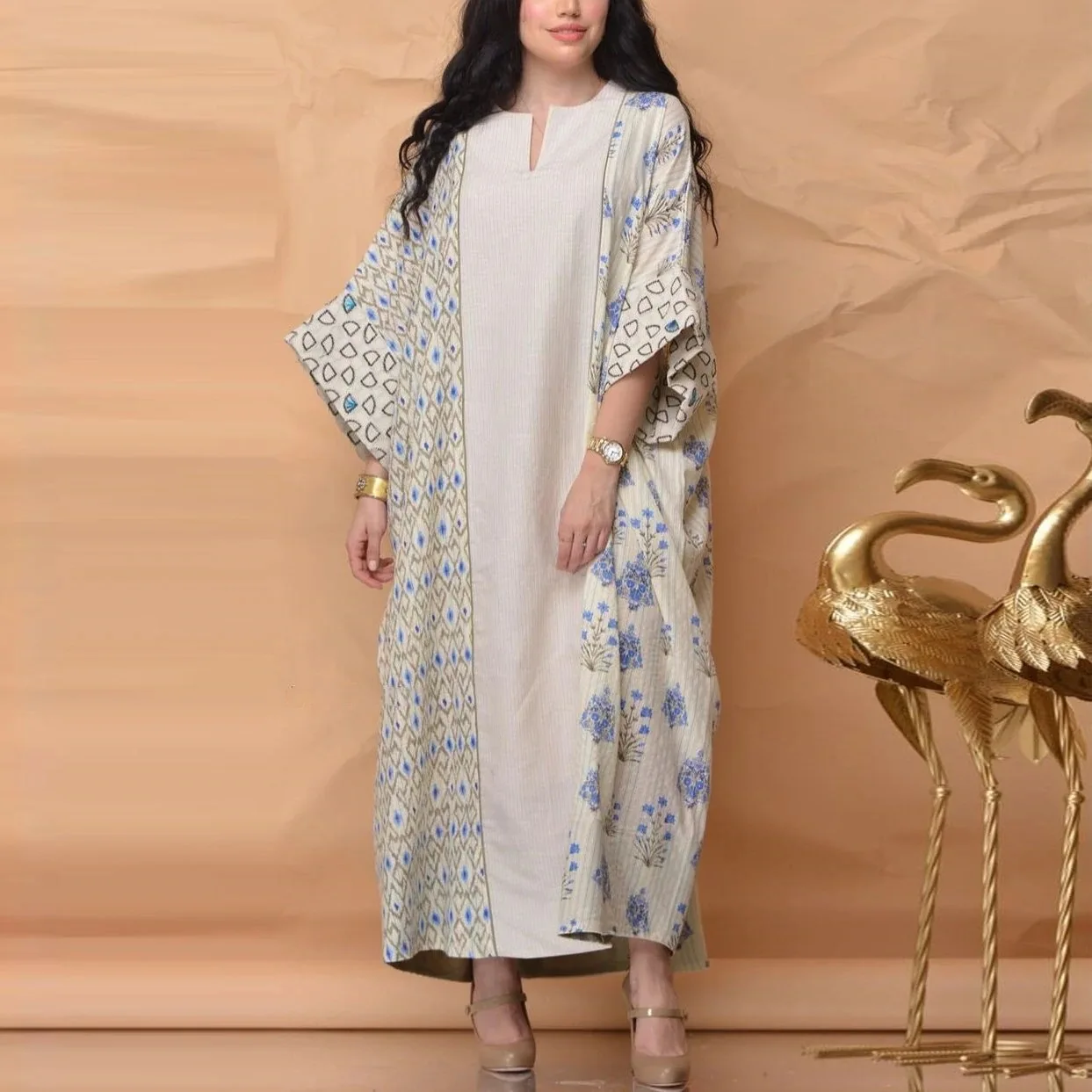 Wepbel Djellaba Eid Muslim Dress Dubai Women Colorful Printed Loose Robe Caftan Islamic Clothing Ramadan Long Sleeves Dress Robe
Wepbel Djellaba Eid Muslim Dress Dubai Women Colorful Printed Loose Robe Caftan Islamic Clothing Ramadan Long Sleeves Dress Robe