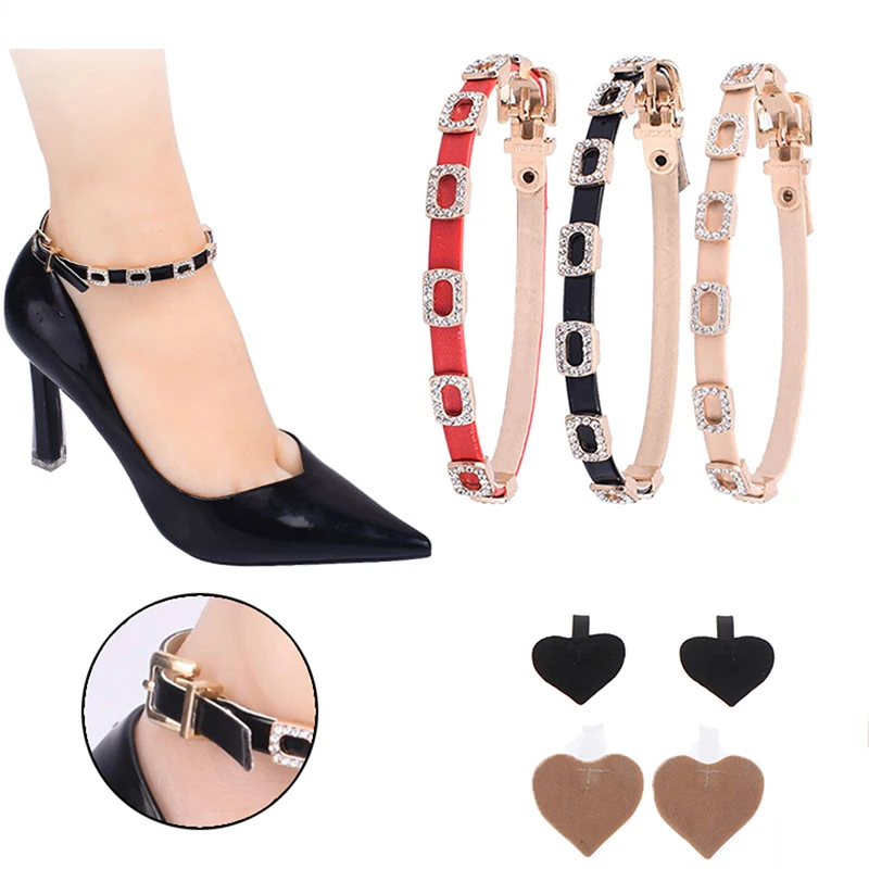 

1Pair Diamond Adjustable Shoelaces for High Heels Shoe Belt Ankle Holding Loose Women Anti-skid Bundle Laces Tie Straps Band