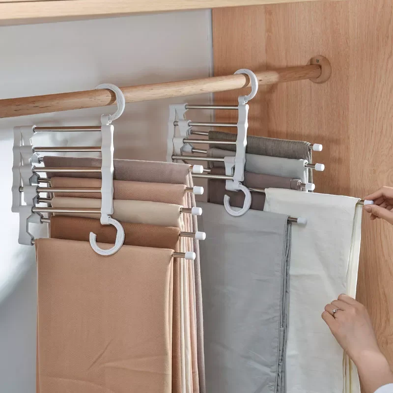 Multifunction Pant Rack towel Shelves Closet Storage Stainless Steel Wardrobe Adjustable Magic Trouser Hangers Storage Organizer
Multifunction Pant Rack towel Shelves Closet Storage Stainless Steel Wardrobe Adjustable Magic Trouser Hangers Storage Organizer