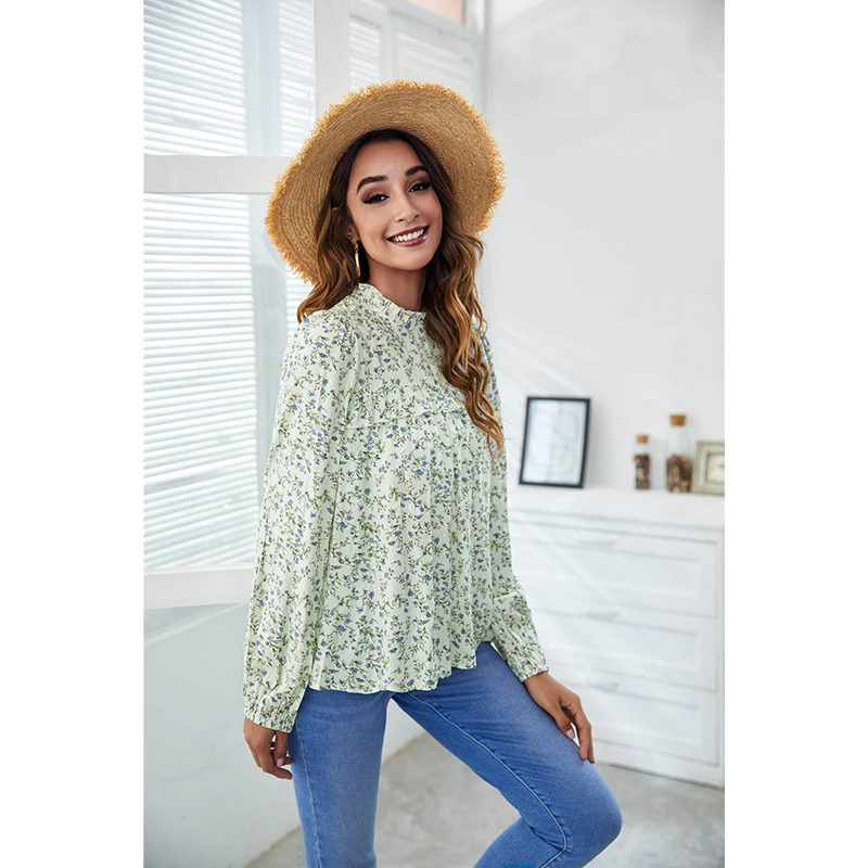 Women Print Floral T-Shirts Cotton Sweet 2022 Spring New Turtleneck Long Sleeve Mori Girl Casual T-Shirts
Women Print Floral T-Shirts Cotton Sweet 2022 Spring New Turtleneck Long Sleeve Mori Girl Casual T-Shirts