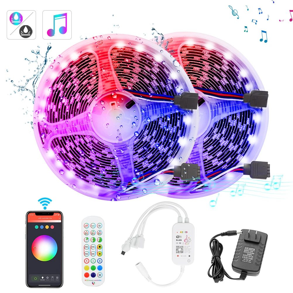 Гибкая светодиодная лента RGB 5050 SMD, 5 м, 12 в пост. Тока, с управлением через приложение
Гибкая светодиодная лента RGB 5050 SMD, 5 м, 12 в пост. Тока, с управлением через приложение
