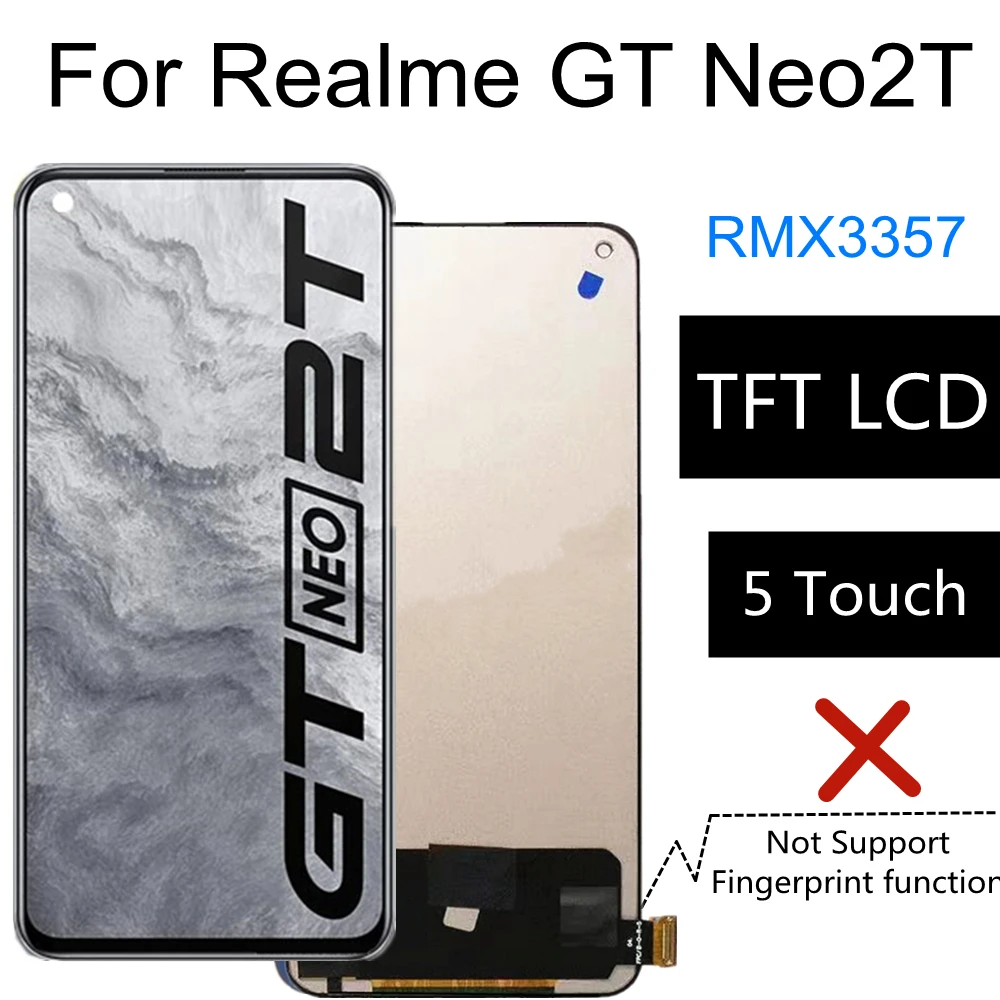 6.43" TFT LCD For Realme GT Neo2T RMX3357 LCD Display Touch Screen Digitizer Assembly Replacement For GT Neo 2T LCD
6.43" TFT LCD For Realme GT Neo2T RMX3357 LCD Display Touch Screen Digitizer Assembly Replacement For GT Neo 2T LCD