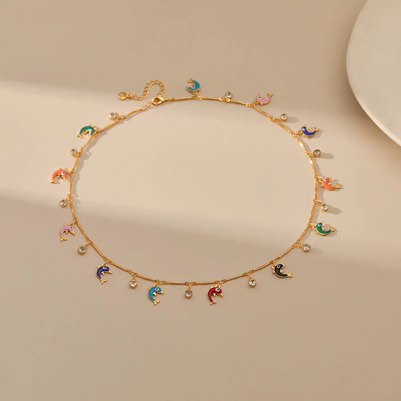 Copper Plated 18K Real Gold Chain Handmade Diy Colored Love Glass Drip Oil Process Clavicle Chain Jewelry Women Initial Necklace
Copper Plated 18K Real Gold Chain Handmade Diy Colored Love Glass Drip Oil Process Clavicle Chain Jewelry Women Initial Necklace
