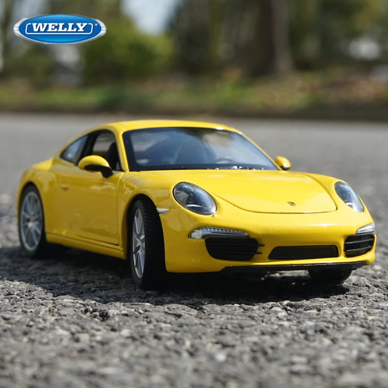 Модель спортивного автомобиля WELLY 1:24 Porsche 911 Carrera S из сплава модель литой