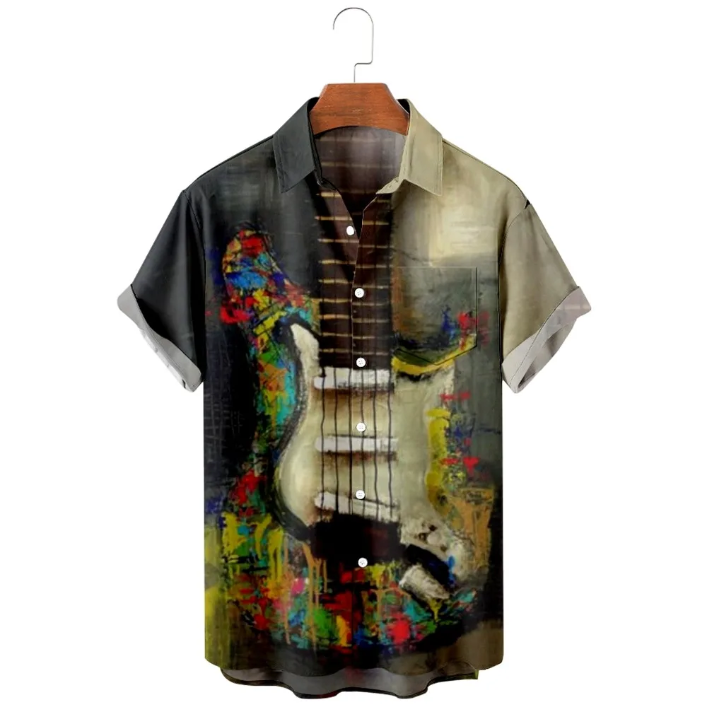 2022 Fashion Casual Hawaiian Beach Shirts, Art Colorful Guitar Vintage Prints, Summer Pocket Shirts for Men and Women
2022 Fashion Casual Hawaiian Beach Shirts, Art Colorful Guitar Vintage Prints, Summer Pocket Shirts for Men and Women