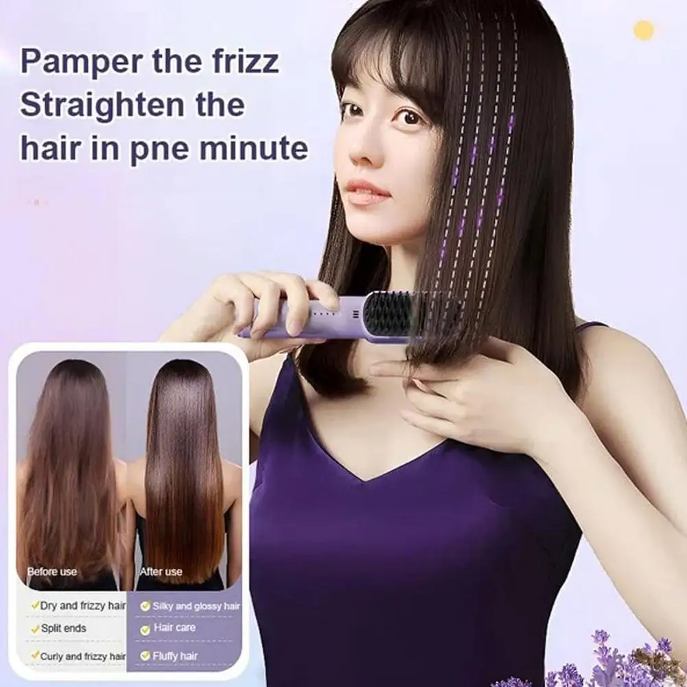 Lazy Hair Straightener Wireless Hair Hot Comb Mini USB Rechargeable 2024 Best Cordless Hair Straightener Brush For Home Travel
Lazy Hair Straightener Wireless Hair Hot Comb Mini USB Rechargeable 2024 Best Cordless Hair Straightener Brush For Home Travel