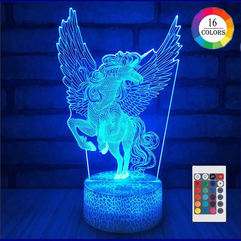 3D LED Unicorn Night Lamp Light for Kids Gifts Unicorn Lamp 16 Colors Change with Remote Valentine's Day Present Birthday Gifts
3D LED Unicorn Night Lamp Light for Kids Gifts Unicorn Lamp 16 Colors Change with Remote Valentine's Day Present Birthday Gifts