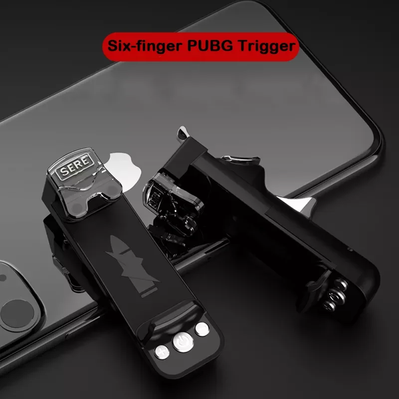 NEW Trigger Grip Mobile Phone Six-fingered Pulse Assist Controller 1L1R Gamepad For Android IOS FPS Shooting Game Accessories
NEW Trigger Grip Mobile Phone Six-fingered Pulse Assist Controller 1L1R Gamepad For Android IOS FPS Shooting Game Accessories