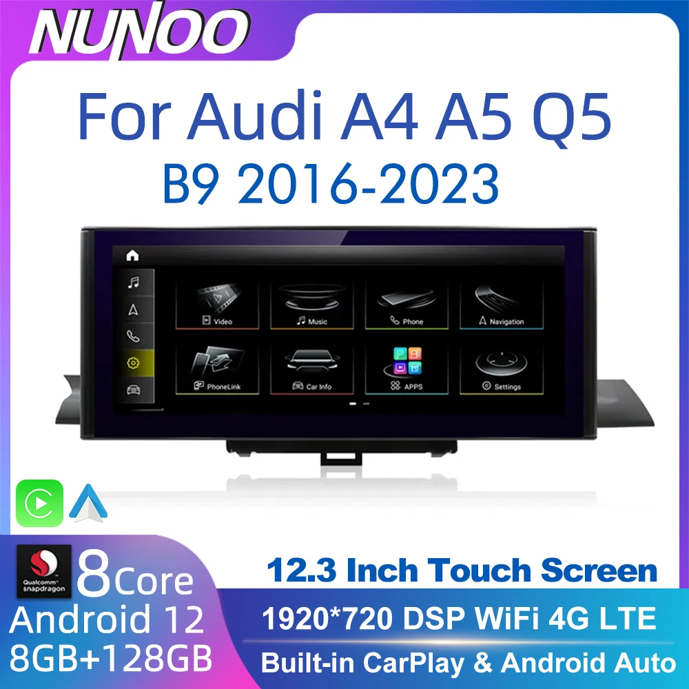 Android 12 Car Multimedia Display Screen For Audi A4 A5 Q5 B9 2016-2023 IPS 1920*720 4G WIFI Radio Stereo DSP GPS Navi Carplay
Android 12 Car Multimedia Display Screen For Audi A4 A5 Q5 B9 2016-2023 IPS 1920*720 4G WIFI Radio Stereo DSP GPS Navi Carplay