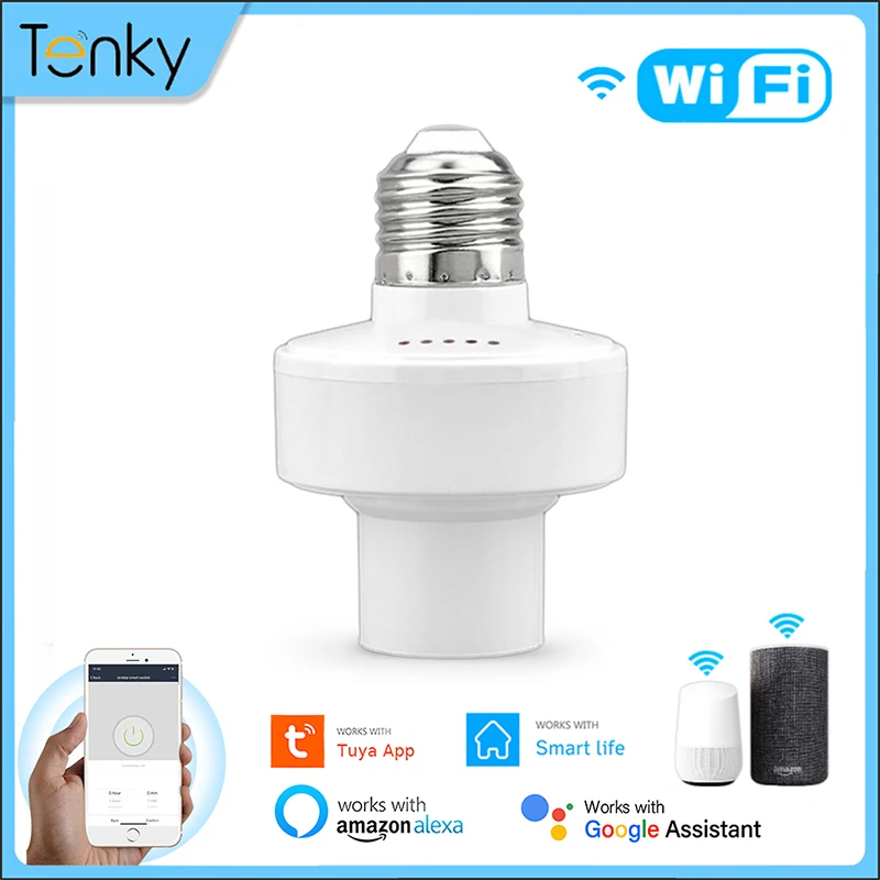 Remote Contro Smart Light Bulb Adapter Wifi E27 Lamp Holder Wireless Tuya Bulb Base Work With Alexa Google Home Alice
Remote Contro Smart Light Bulb Adapter Wifi E27 Lamp Holder Wireless Tuya Bulb Base Work With Alexa Google Home Alice