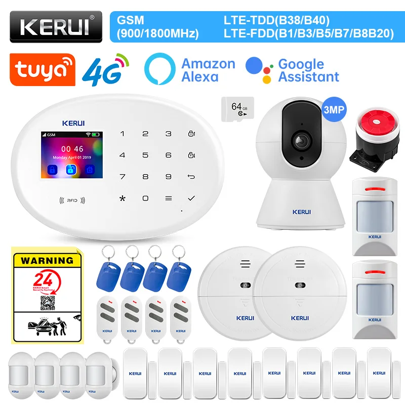 KERUI W204 4G WIFI GSM Tuya APP Smart Home Security Protection 8 Language Anti Theft Alarm Package Central Alarm 2.4 Inch Alexa
KERUI W204 4G WIFI GSM Tuya APP Smart Home Security Protection 8 Language Anti Theft Alarm Package Central Alarm 2.4 Inch Alexa