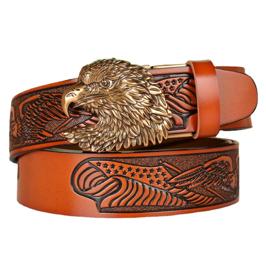 Eagle Pattern Luxury Brand Fashion Male Belt Genuine Leather Belts For Men Cowhide High Quality Jeans Waistband Automatic Buckle
Eagle Pattern Luxury Brand Fashion Male Belt Genuine Leather Belts For Men Cowhide High Quality Jeans Waistband Automatic Buckle