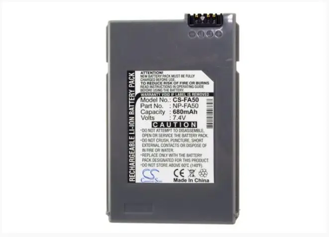 

Cameron Sino 680mAh battery NP-FA50 for SONY DCR-PC55S,PC55ES,PC53,HC90ES,HC90,DVD7E,PC55,PC55R,PC1000,HC90E,PC55W,PC55B,DVD7