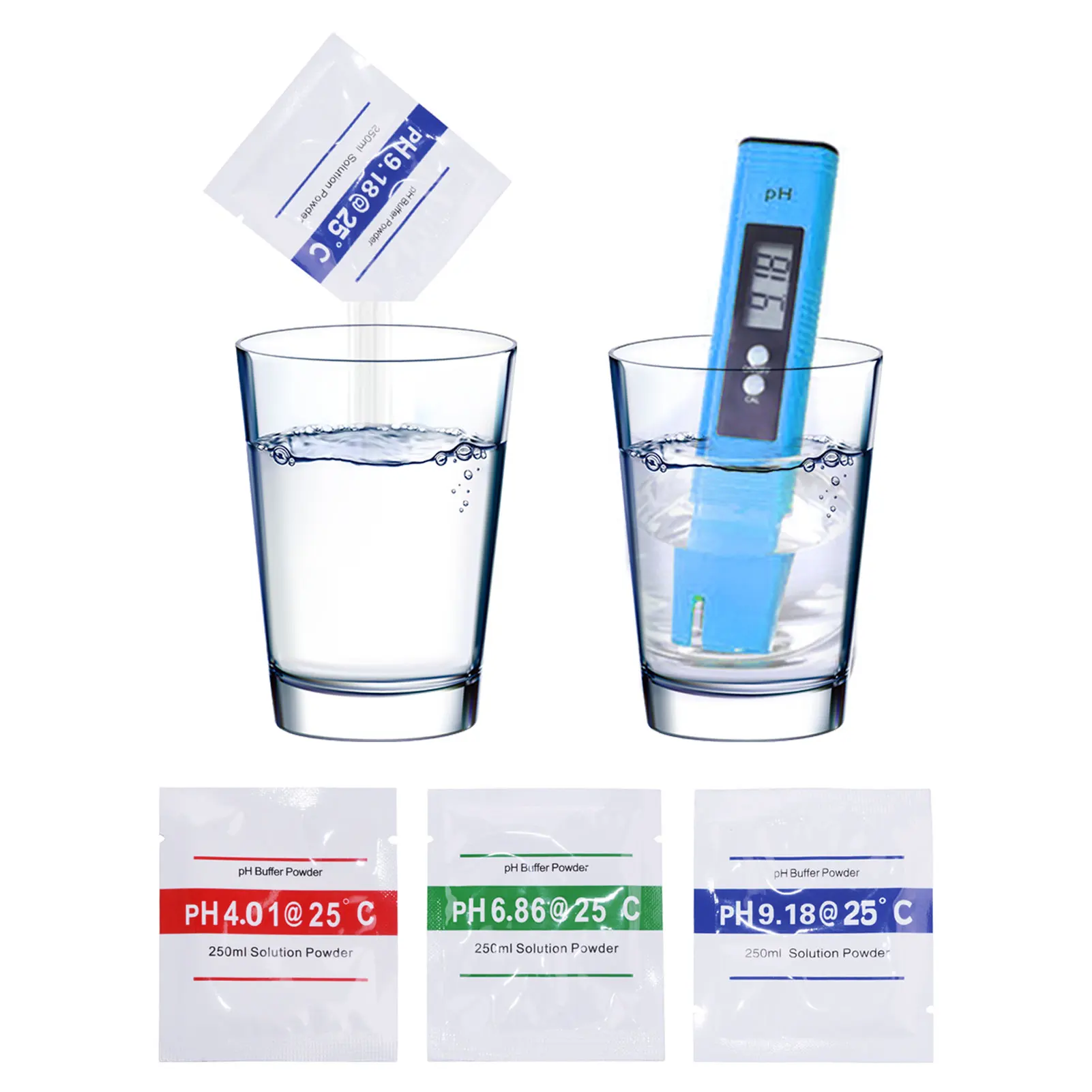 3pcs/set PH Test Meter Measure Calibration Solution PH Buffer Powder 4.01/6.86/9.18 Calibration Point
3pcs/set PH Test Meter Measure Calibration Solution PH Buffer Powder 4.01/6.86/9.18 Calibration Point
