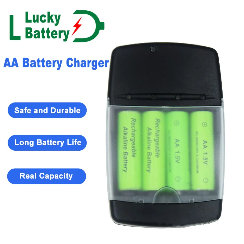 Lucky Charger 4 Slot Fast Smart USB Charger For 1.5V AA AAA Ni-Mh Dedicated Rechargeable Battery LED Display Quick Charger
Lucky Charger 4 Slot Fast Smart USB Charger For 1.5V AA AAA Ni-Mh Dedicated Rechargeable Battery LED Display Quick Charger