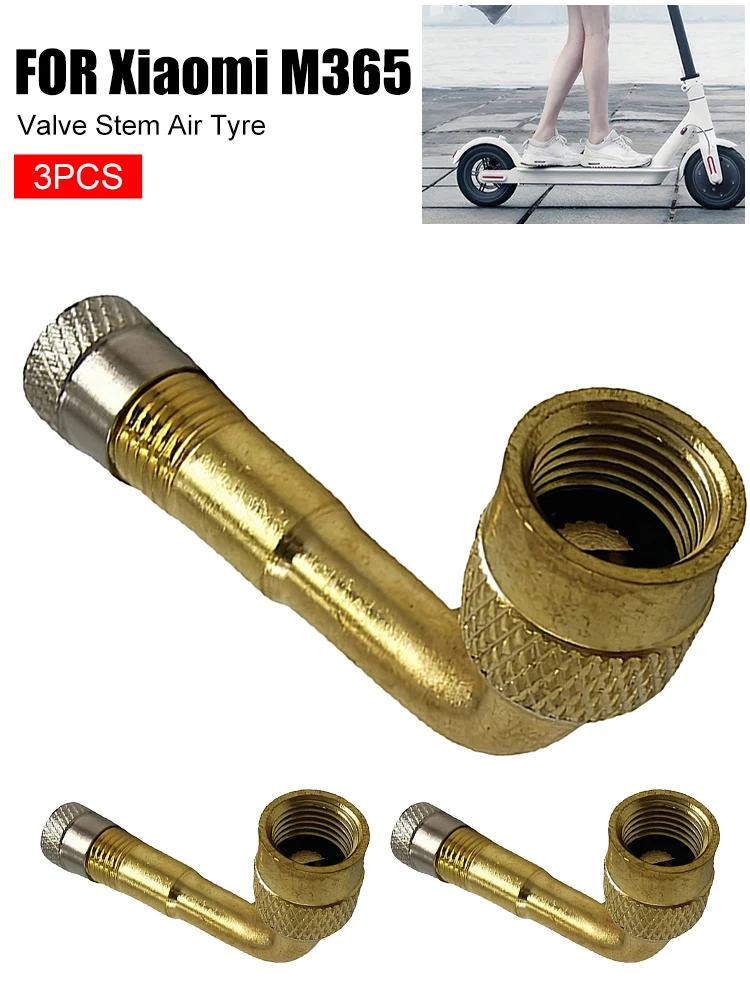 3Pcs Tyre Valve Extension Adapter 90 Degree Copper Valve Stem Extender Scooter Accessories For Xiaomi M365 Electric Scooter
3Pcs Tyre Valve Extension Adapter 90 Degree Copper Valve Stem Extender Scooter Accessories For Xiaomi M365 Electric Scooter