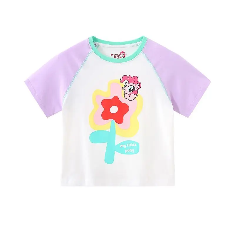 My Little Pony Cartoon Print Creative Short-sleeved Girls Summer Tops 2023 Summer New Girls Cute Sweet Round Neck T-Shirts 
My Little Pony Cartoon Print Creative Short-sleeved Girls Summer Tops 2023 Summer New Girls Cute Sweet Round Neck T-Shirts