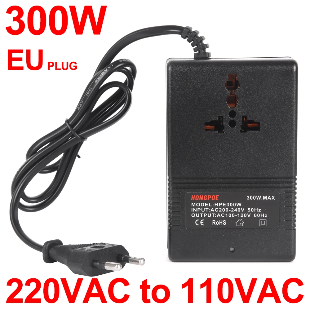 HONGPOE Преобразователь напряжения 220В/240В в 110В/120В
HONGPOE Преобразователь напряжения 220В/240В в 110В/120В