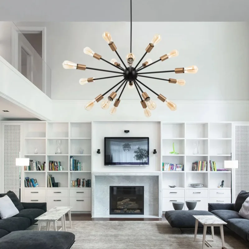 Modern Mid-Century Sputnik Chandelier Ceiling Fixture 18 Lights for Bedroom More
Modern Mid-Century Sputnik Chandelier Ceiling Fixture 18 Lights for Bedroom More