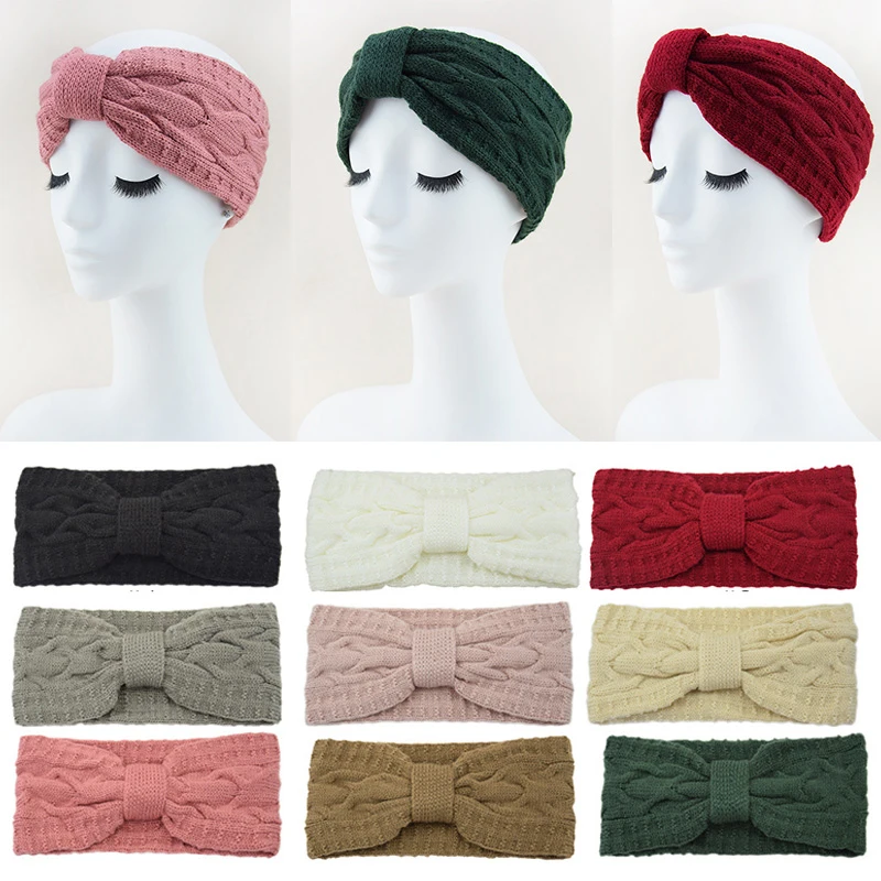 Winter Warm Headband Crochet Bowknot Wide Stretch Hairband Ear Knitting Wool Knotted Twist Turban Headwrap Hair Accessories
Winter Warm Headband Crochet Bowknot Wide Stretch Hairband Ear Knitting Wool Knotted Twist Turban Headwrap Hair Accessories
