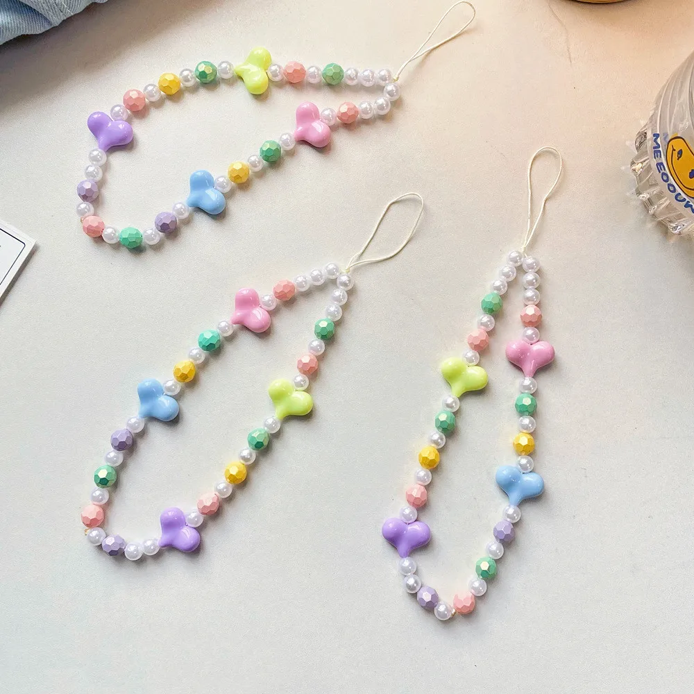 Fashion Exquisite DIY Acrylic Heart Beaded Anti-dirty Practical Lanyard Gift Mobile Phone Chain Decoration Anti-Lost Key Ladies
Fashion Exquisite DIY Acrylic Heart Beaded Anti-dirty Practical Lanyard Gift Mobile Phone Chain Decoration Anti-Lost Key Ladies