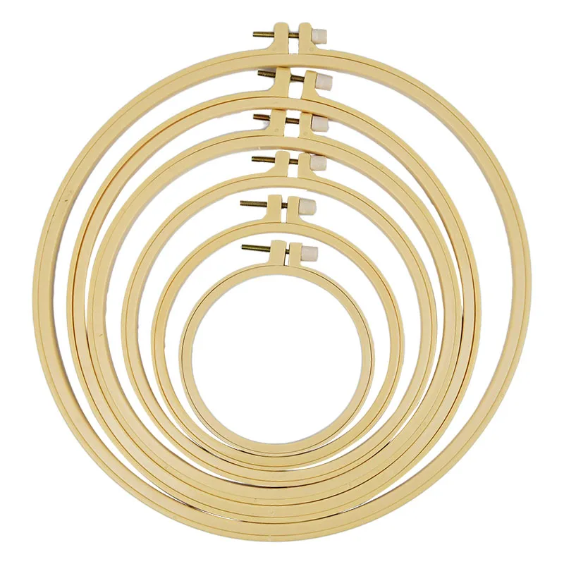 7 Sizes Plastic Embroidery Hoops Frame DIY Cross Stitch Needle Craft Round Loop Artificial Bamboo Frame Hoop Ring Sewing Tools
7 Sizes Plastic Embroidery Hoops Frame DIY Cross Stitch Needle Craft Round Loop Artificial Bamboo Frame Hoop Ring Sewing Tools